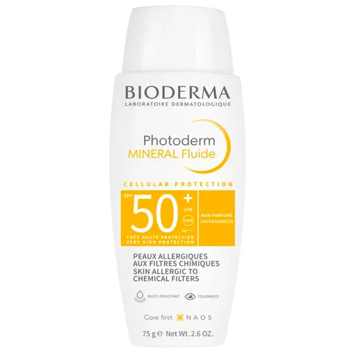 Bioderma Protecție solară minerală SPF 50+ Photoderm (Mineral Fluide) 75 g