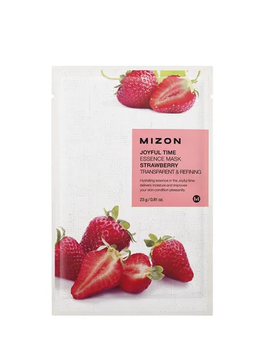 Mizon Mască 3D cu căpșuni pentru catifelarea pielii și antioxidarea pielii Joyful Time (Essence Mask Strawberry) 23 g