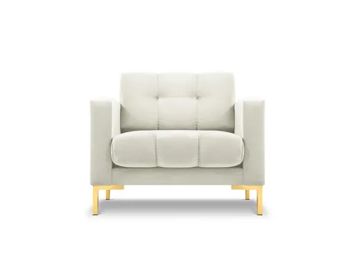 Fotoliu, Mamaia, Micadoni Home, GL, 87x92x75 cm, catifea, bej deschis