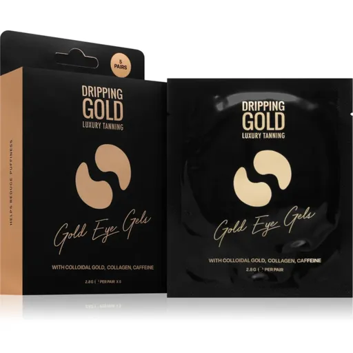 Dripping Gold Luxury Tanning Eye Gels tampoane cu gel împotriva ridurilor de sub ochi cu efect de hidratare 5 buc