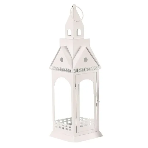 Felinar metalic Turnul bisericii, înălțime 46 cm, albă