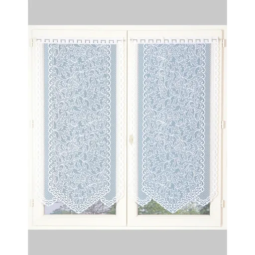 Perdea din sticlă colorată Ornamente, set de 1 pereche