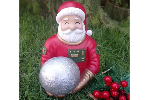 Decoratiune, CY0652, 12x12x20 cm, Poliester, Rosu