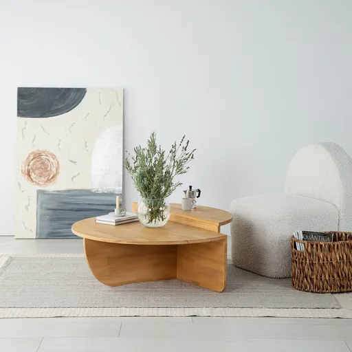 Set masute de cafea, Hanah Home, Podium Wood, Stejar