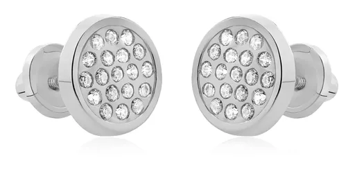 Brilio Cercei din aur alb cu pietre de zircon 14/833.721/17ZIR