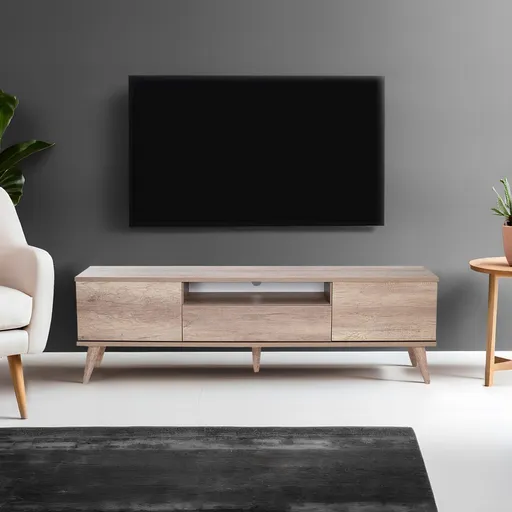 Comoda TV, Hanah Home, Tvr-621-Tt-1, 180x55x40 cm, Nuc deschis