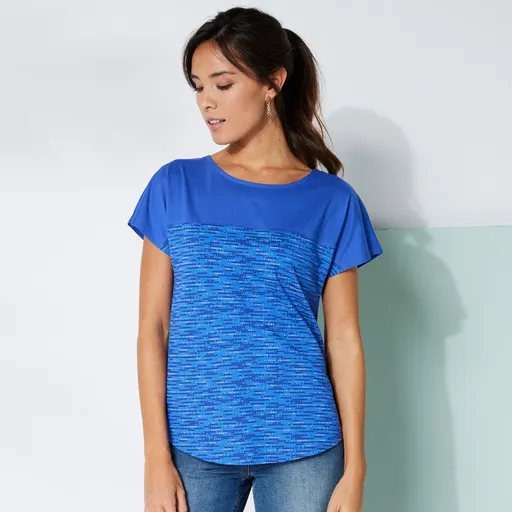 Tricou cu gât rotund și imprimeu meir