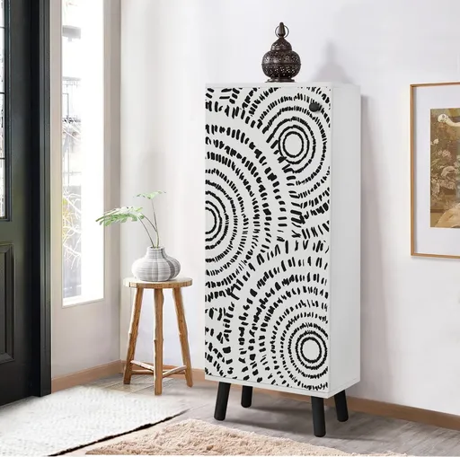 Pantofar, Hanah Home, Vegas, 50x135x38 cm, Alb/Negru