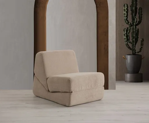 Fotoliu extensibil, Atelier del Sofa, 560ARE4171, Crem inchis