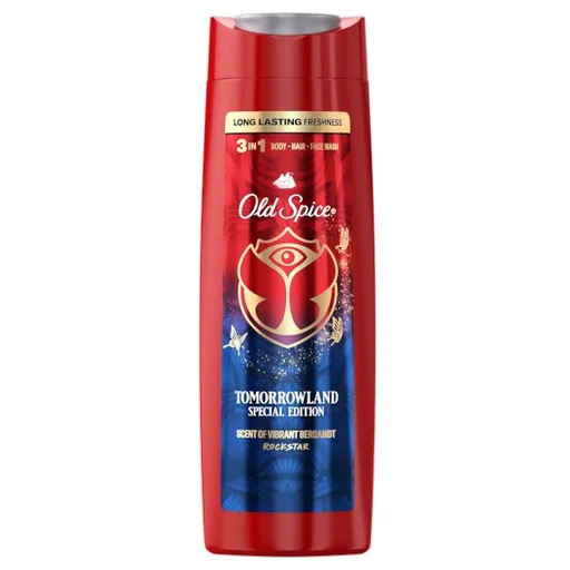 Old Spice Gel de duș pentru bărbați Tomorrowland Rockstar 3 în 1 (Body-Hair-Face Wash) 400 ml
