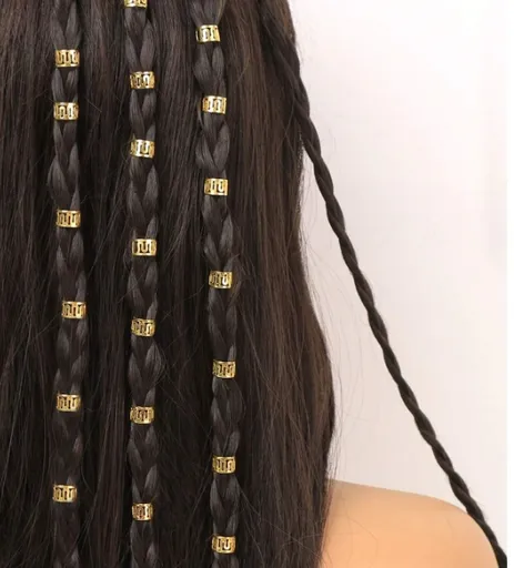 Accesorii Codite Afro Aurii, Set 80 - 37316967