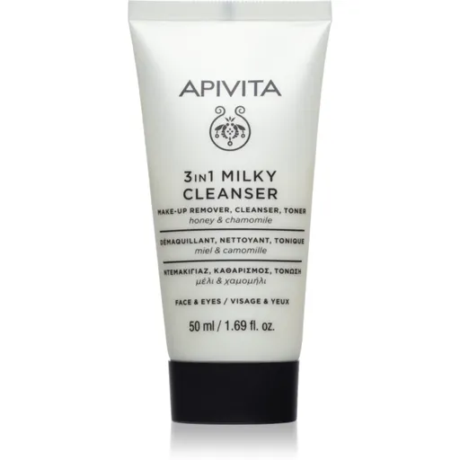Apivita Cleansing Milk Face & Eyes Lapte demachiant 3 în 1 pentru față și ochi 50 ml