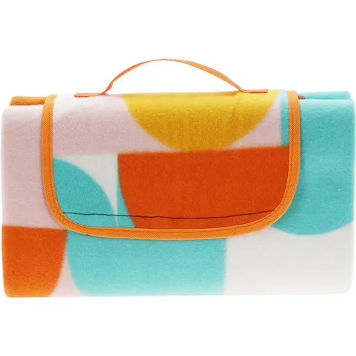 Pătură de picnic Retro cube 130 x 150 cm,portocaliu, portocaliu