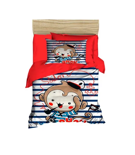 Lenjerie de pat pentru copii, L'essentiel Maison, PH192, Roșu / Albastru / Alb