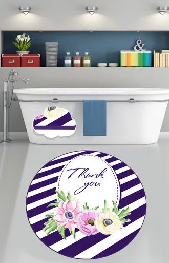 Covoras de baie, L'essentiel Maison, Thank You (200 cm), Poliester, Multicolor