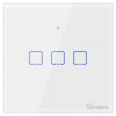 Intrerupator inteligent cu touch Sonoff T0 EU TX , WiFi, (3 canale) 6920075725230