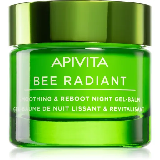 Apivita Bee Radiant Night Gel-Balm gel balsam detoxifiant pentru noapte și netezire 50 ml