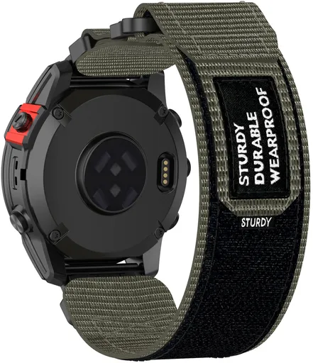 4wrist Curea Velcro pentru Garmin 22 mm - Grey