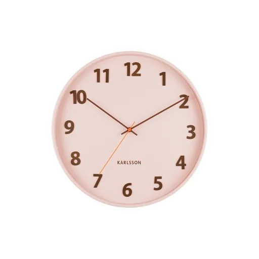 Ceas de perete Karlsson 5920LP de design 40 cm , roz deschis, roz