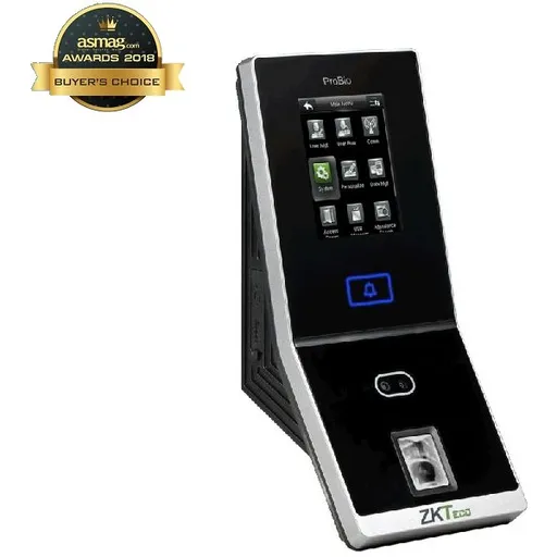 Controler de acces cu functie de pontaj ZKTeco PRO-BIO cu recunoastere faciala, amprente, cititor de proximitate si cod PIN