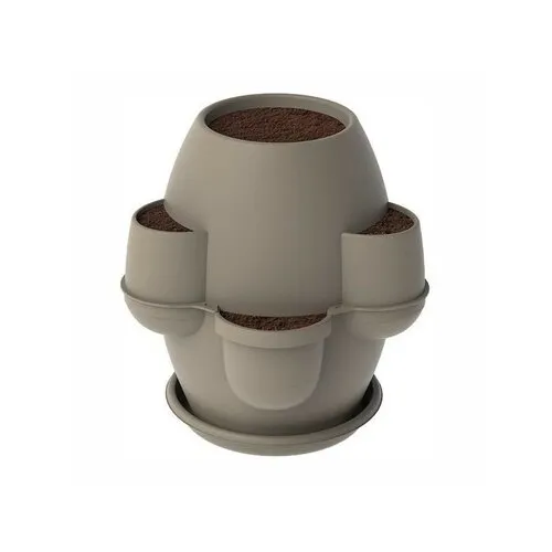 Ghiveci de grădină cu suport Bama Oasi cappuccino, 70 x 80 x 70 cm, maro