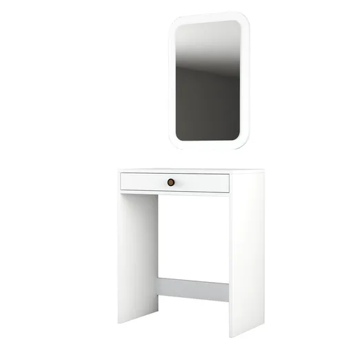 Măsuță cosmetică Lizbon Mirror White, alb