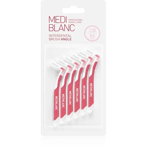 MEDIBLANC Interdental Pick-brush Angle perie interdentara 6 bucati 0,4 mm Pink 6 buc