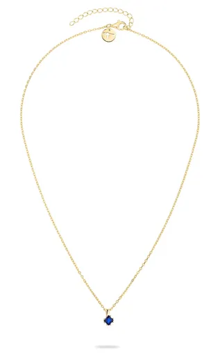 Tamaris Colier elegant placat cu aur cu zircon albastru TJ-0539-N-45