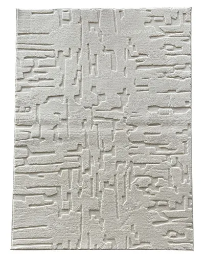 Covor 3D cu model in relief, Vista, Heinner, 120x160 cm, poliester, crem