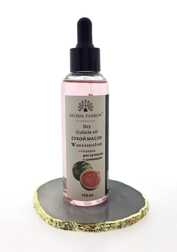 Ulei de cuticule uscata cu pipeta cu aroma de pepene verde, Global Fashion, 100 ml
