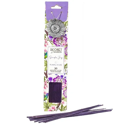 Arome Secret garden 30 bețișoare parfumate + suport metalic, Purple Haze, mov