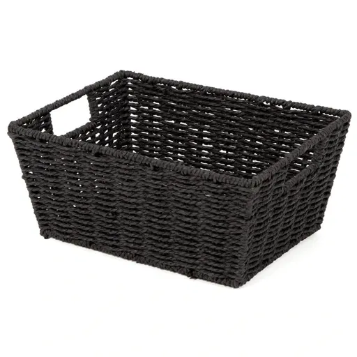Coș împletit manua Compactor ETNA, 31 x 24x 14 cm, negru, negru