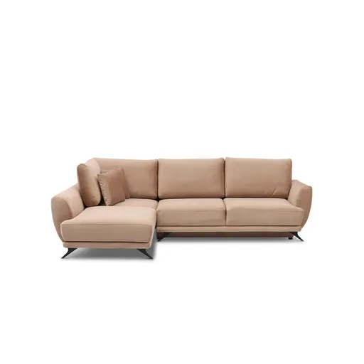 Coltar extensibil stanga 4 locuri ELTAP, LT-20LO, Larde, 286x191x90 cm, lemn/poliester, maro deschis