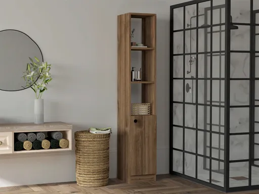 Dulap de baie, Hanah Home, Trend, 30x170x29.6 cm, Maro