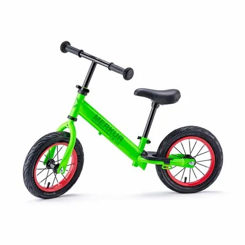 Bicicletă fără pedale Cross Merkur metalică, verde, de la 3 ani