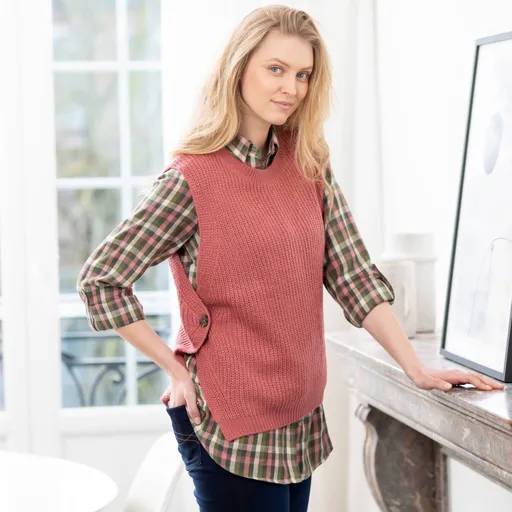 Pulover fără mâneci, mohair la atingere