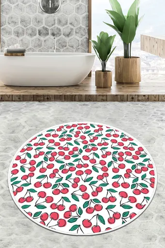 Covoras de baie, L'essentiel Maison, Ciliegia Circle Djt 120, Multicolor