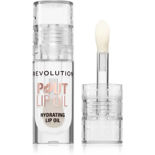 Makeup Revolution Pout Lip ulei pentru buze cu efect de hidratare culoare Lychee Clear 3 ml