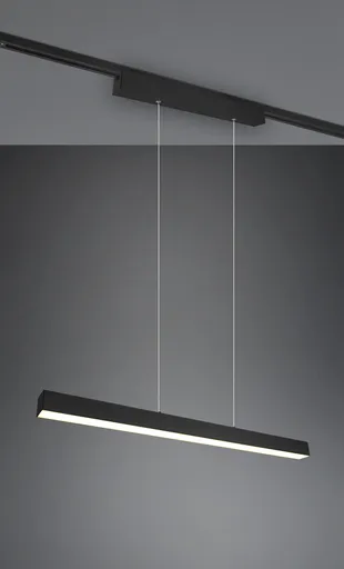 Lustra Paros, TRIO, 90x5x180 cm, 29W, 1x SMD, metal, negru mat