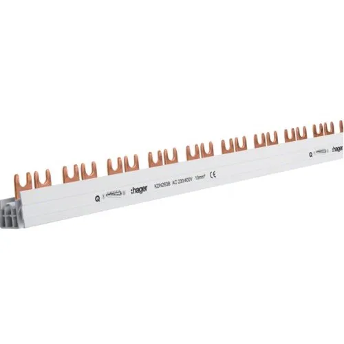 Pieptene (Busbar) 2P tip furca 57 module 10 mmp 63A lungime 1m Hager KDN263B