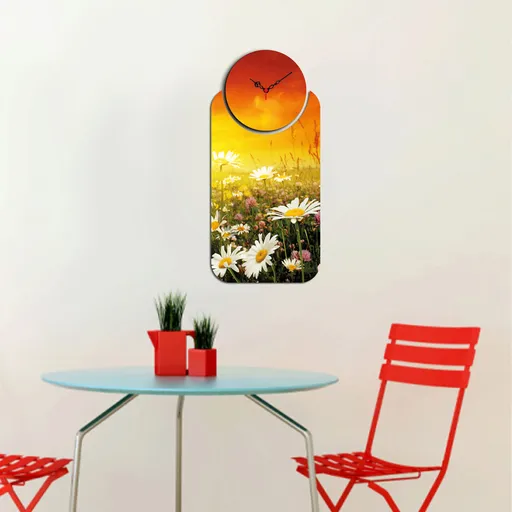 Ceas de perete, YMS-07, Dimensiune: 68 x 32 cm, Multicolor