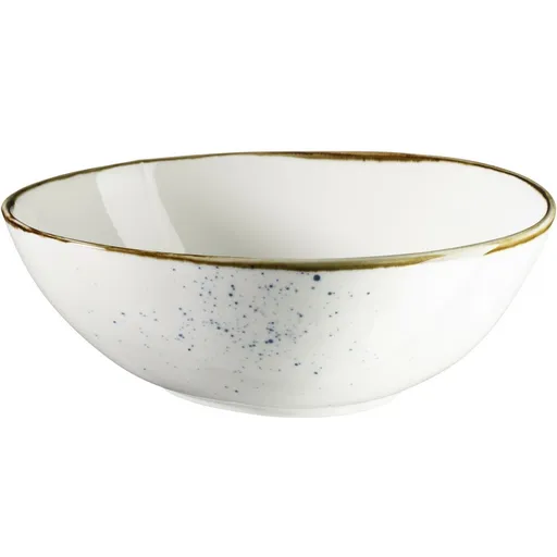 Mäser Bol oval Pintar Alb cu puncte albastre 22 x19 cm, albastru, L