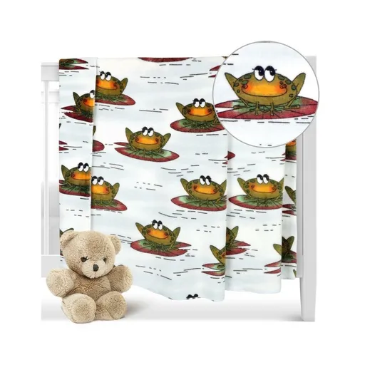 Bellatex Pătură pentru copii Ella Broasca, 100 x150 cm