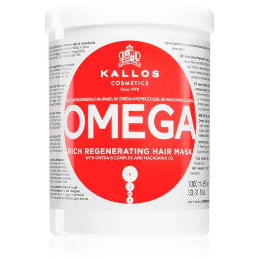 Kallos KJMN Professional Omega masca de par hranitoare cu ulei de macadamia si complex omega 6 1000 ml