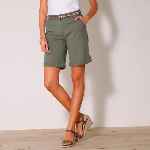 Bermude chino elastice cu lungime reglabilă