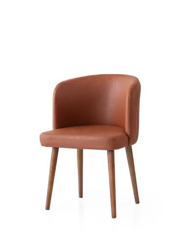 Set scaune 4 piese, Hanah Home, Zen, Caramiziu