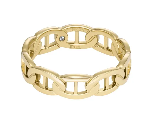 Fossil Inel elegant placat cu aur Heritage JF04782710 51 mm