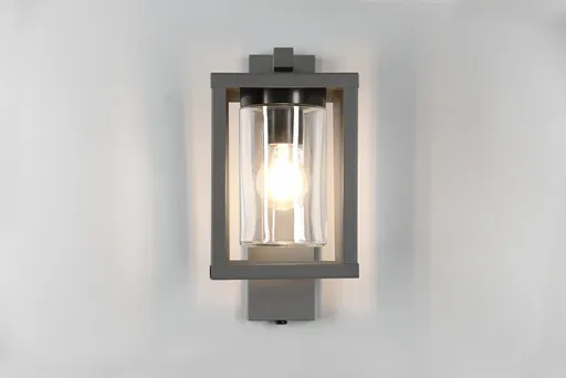 Aplica de perete pentru exterior Lunga, TRIO, 16x33 cm, 40W, 1x E27, metal, antracit