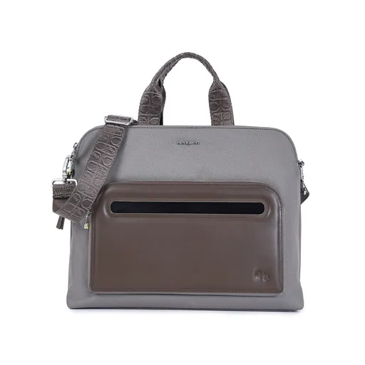 Geanta Lungo, FIKA, Hedgren, 38.5x12x31 cm, poliester, bej/maro