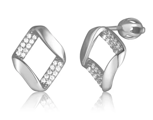 JVD Cercei moderni din argint cu zircon SVLE3307XF3BISR